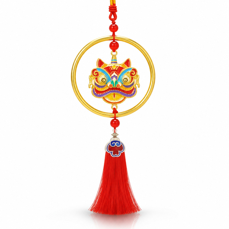 Interior Design High End - Chinese-Style Ornaments Featuring A Painted Lion
