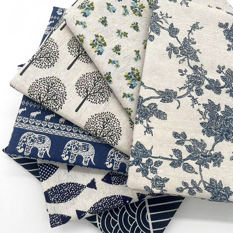 Curtain Curtain - Retro Boho Floral Cotton Linen Blend