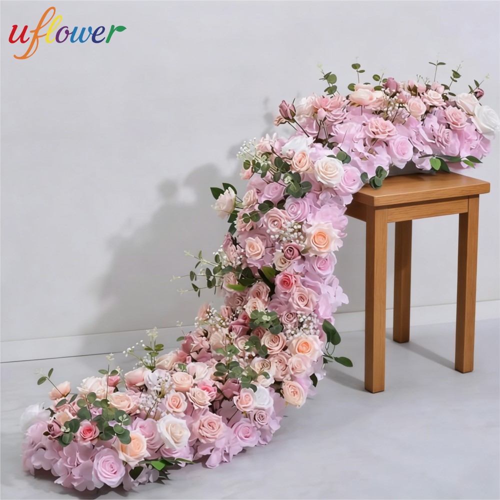 Table Runner - Uflower Artificial Flower Flower Row Wedding
