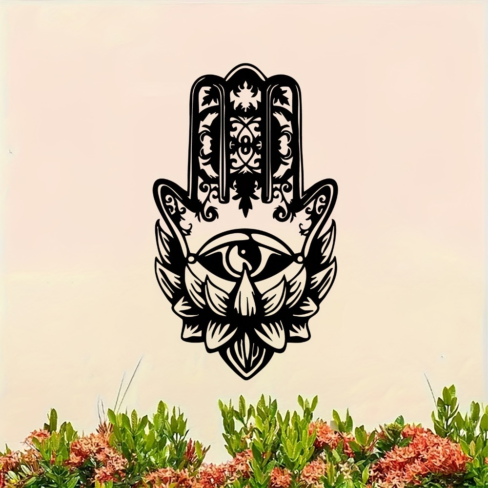 Wall Art - CIFBUY Hamsa Hand Evil Eye Metal
