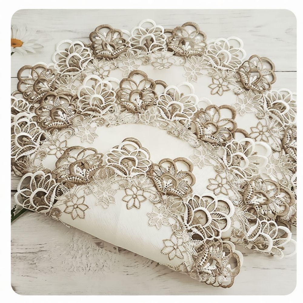 Table Runner - Exquisite Round Lace Placemat Embroidery Table