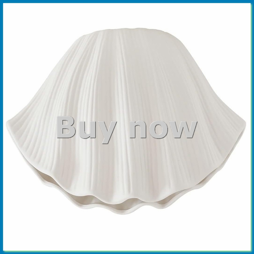 Vase Decor - Nordic Style Shell Shaped Ceramic Vase