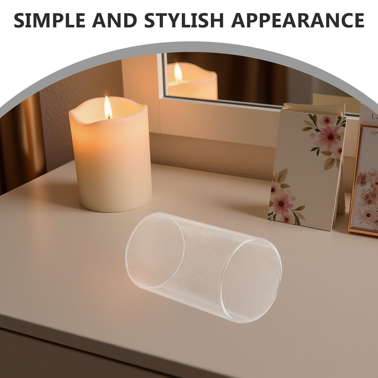 Candle Holder Decor - Glass Holder Candleholder Tube Shade Clear