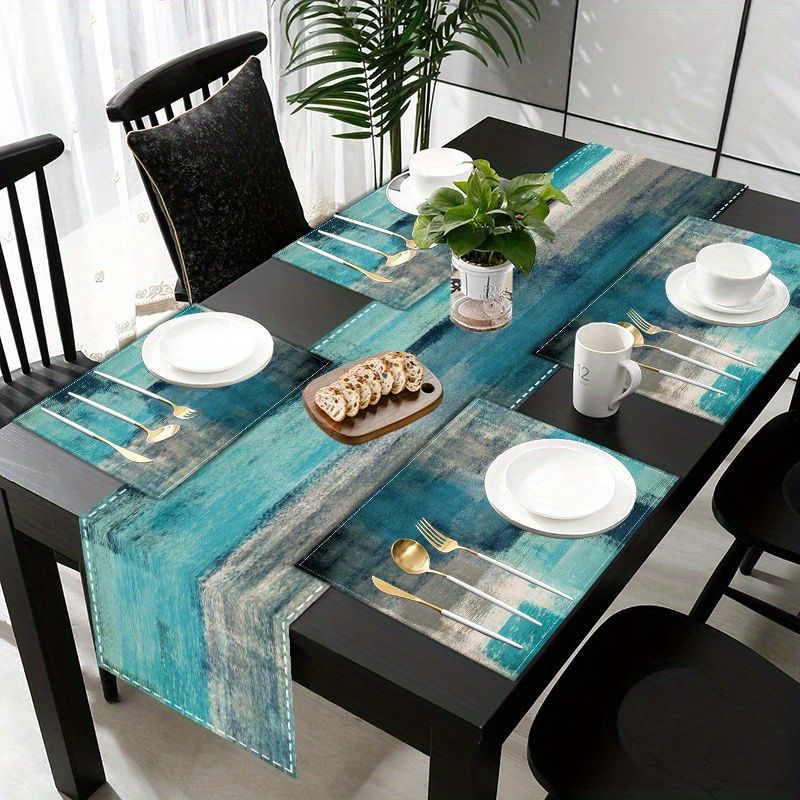 Table Runner - VIKAMA Morandi Abstract Ink Table Runner