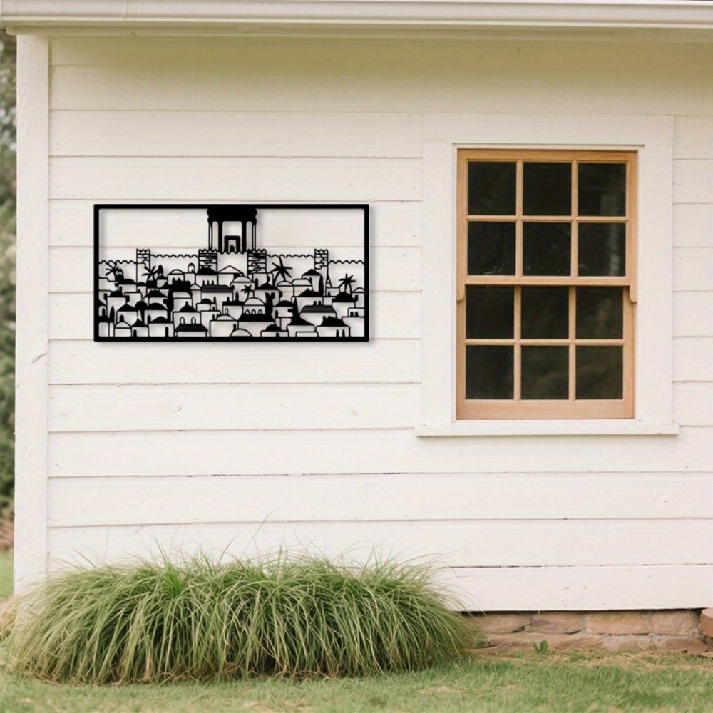 Wall Art - CIFBUY Metal Wall Art Jerusalem Mural