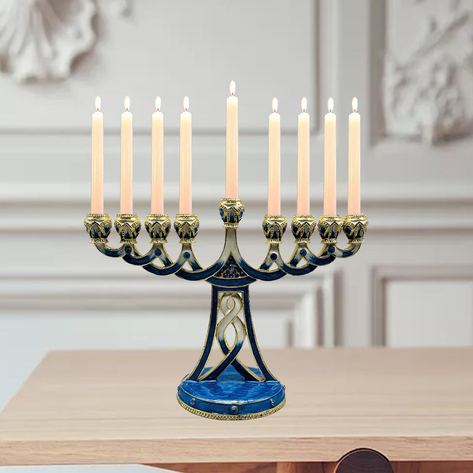 Enameled Menorah Candle Holder - Candle Holder Decor recension och pris