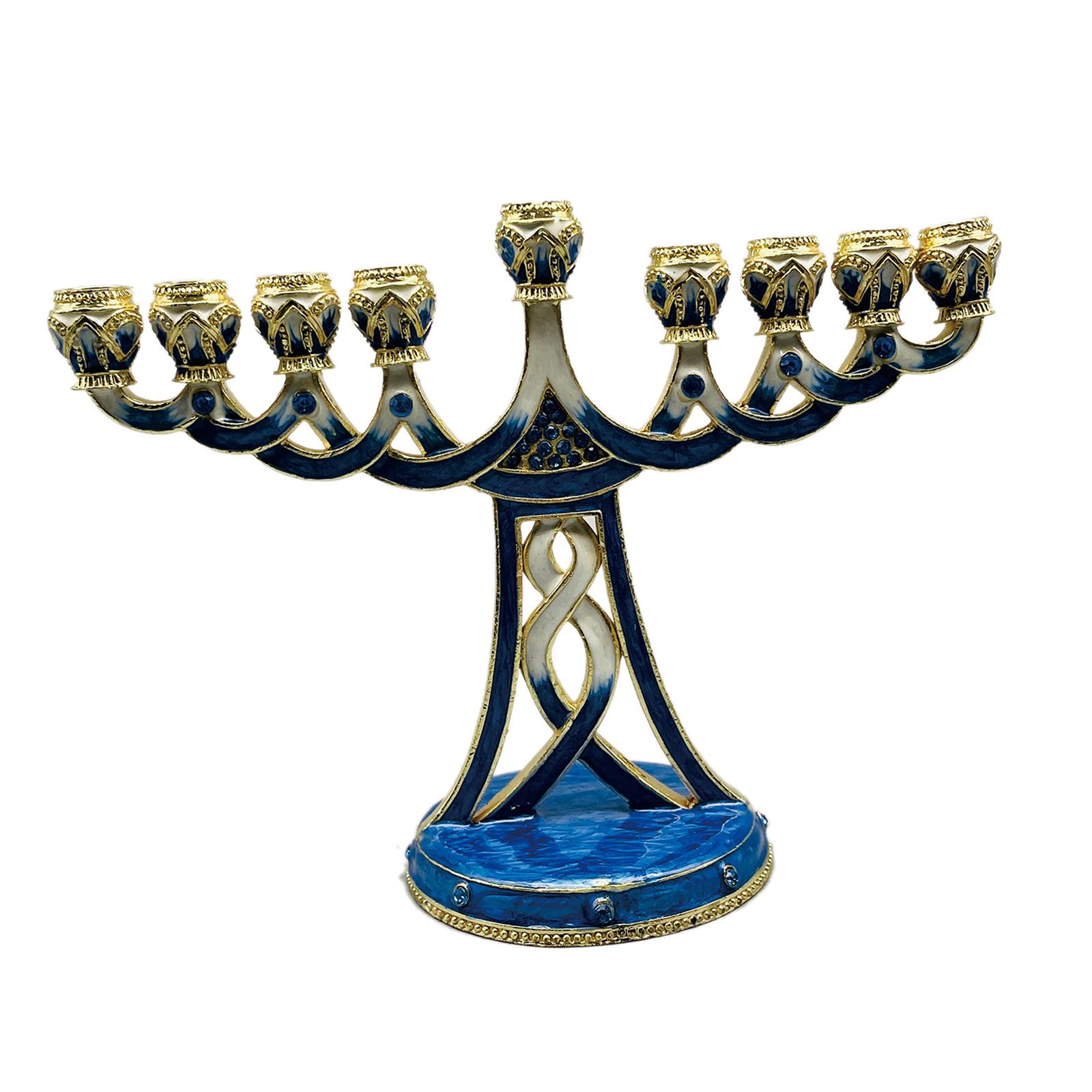 Enameled Menorah Candle Holder - Candle Holder Decor recension och pris