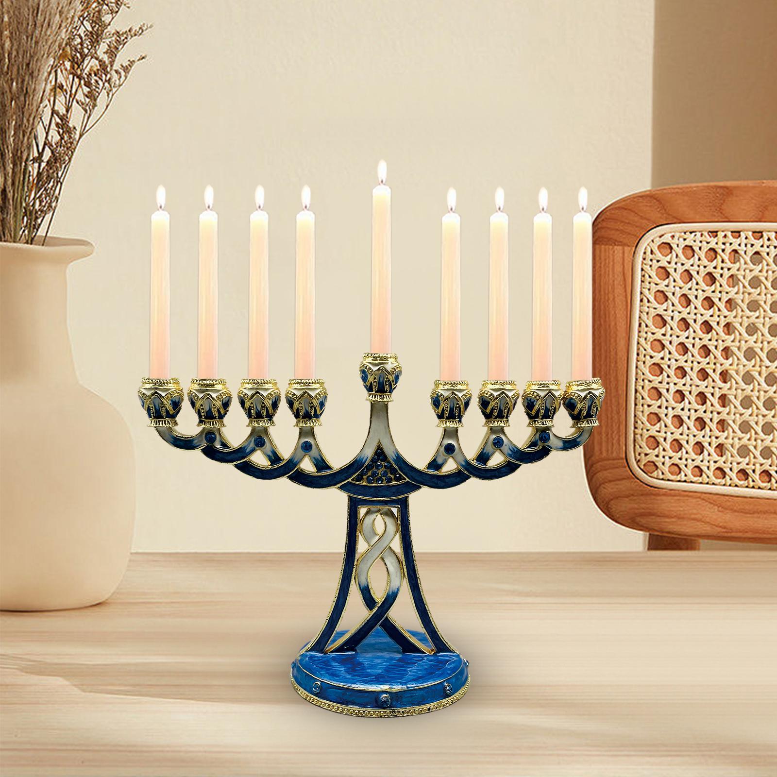 Enameled Menorah Candle Holder - Candle Holder Decor recension och pris