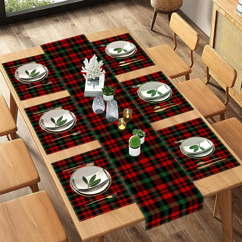 7-Piece Christmas Placemat and - Table Runner recension och pris