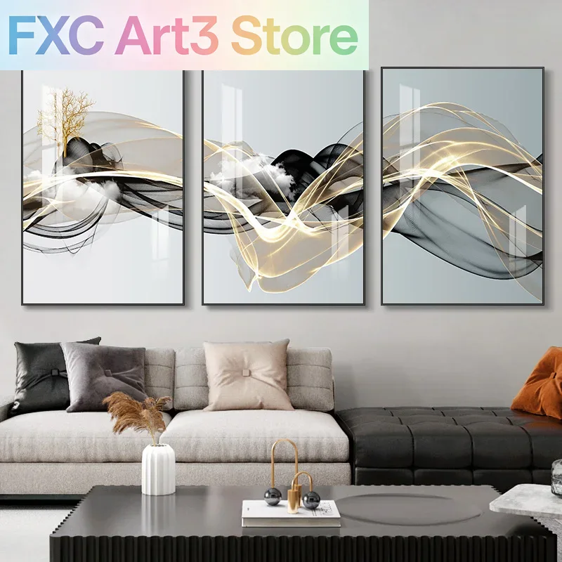3pcs/Set frameless 3 Nordic Lu - Abstract Canvas Set recension och pris