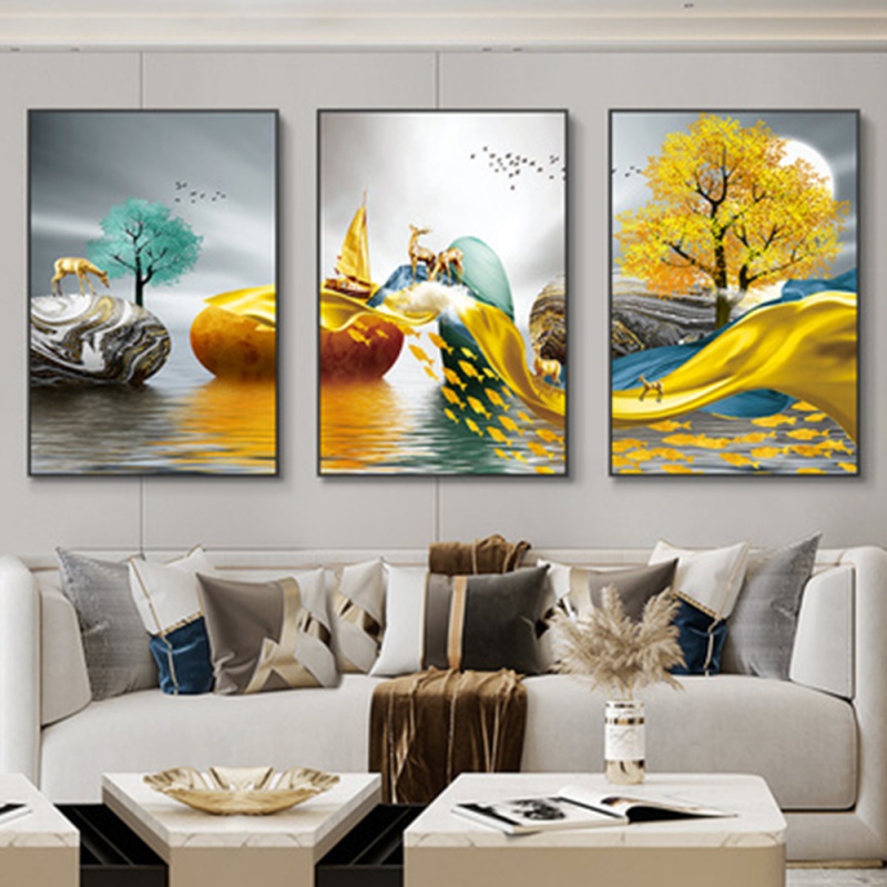 3pcs/Set frameless 3 Nordic Lu - Abstract Canvas Set recension och pris