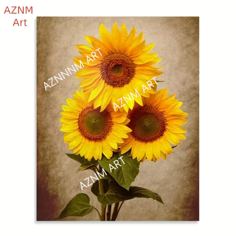 1/3PCS Deco Sunflower Canvas W - Abstract Canvas Set recension och pris
