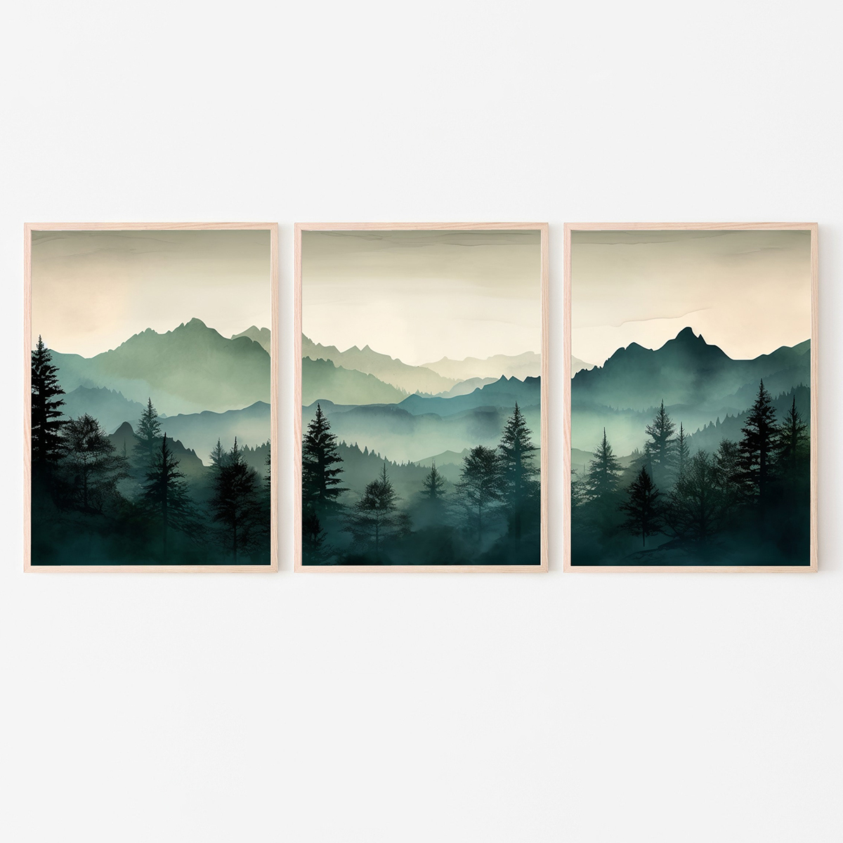 3pcs/set Abstract Sage Green M - Abstract Canvas Set recension och pris
