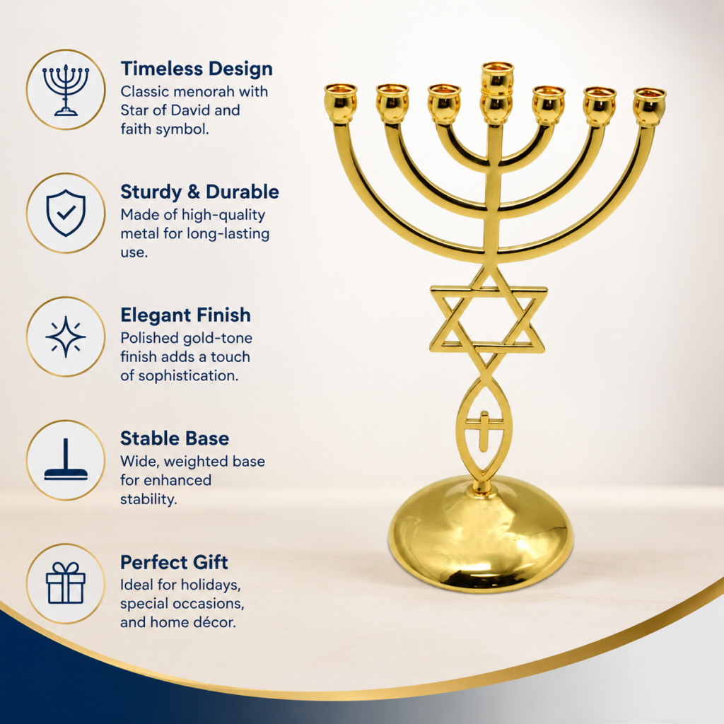 Hanukkah Seven-Headed Candle H - Candle Holder Decor recension och pris