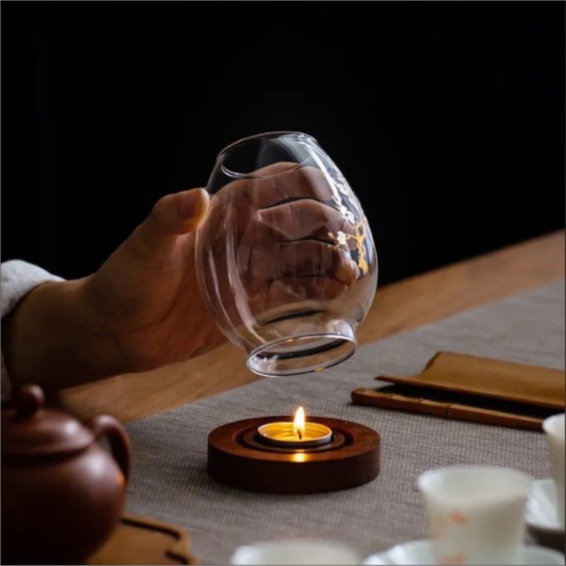 Chinese Style Transparent Glas - Candle Holder Decor recension och pris