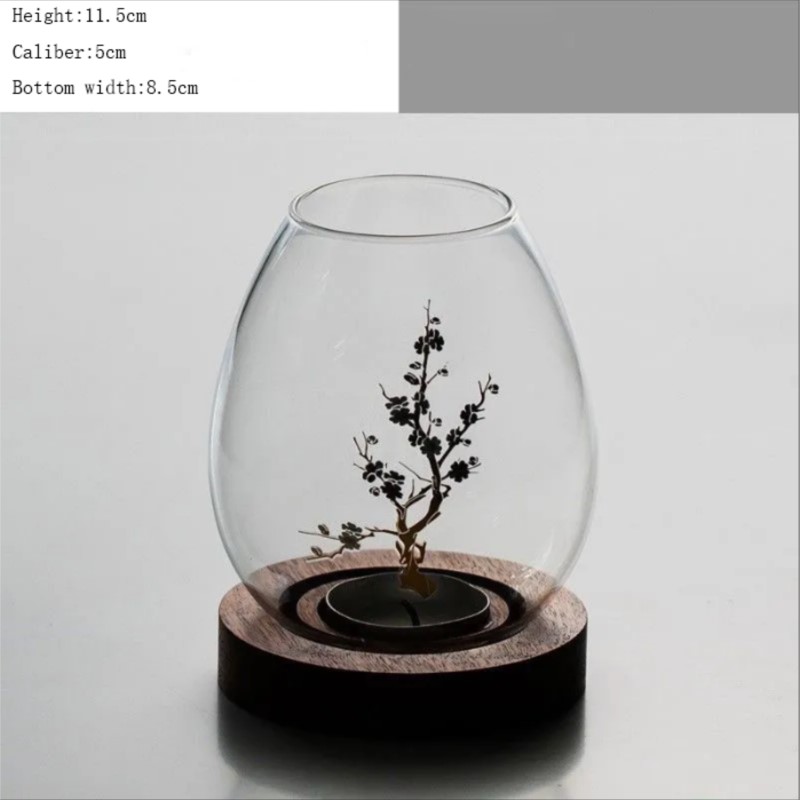 Chinese Style Transparent Glas - Candle Holder Decor recension och pris