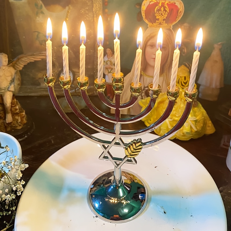 Hanukkah Menorah 9 Branch Cand - Candle Holder Decor recension och pris
