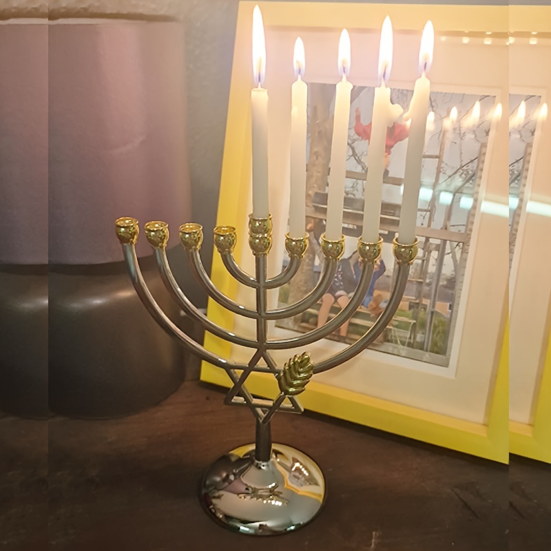 Hanukkah Menorah 9 Branch Cand - Candle Holder Decor recension och pris