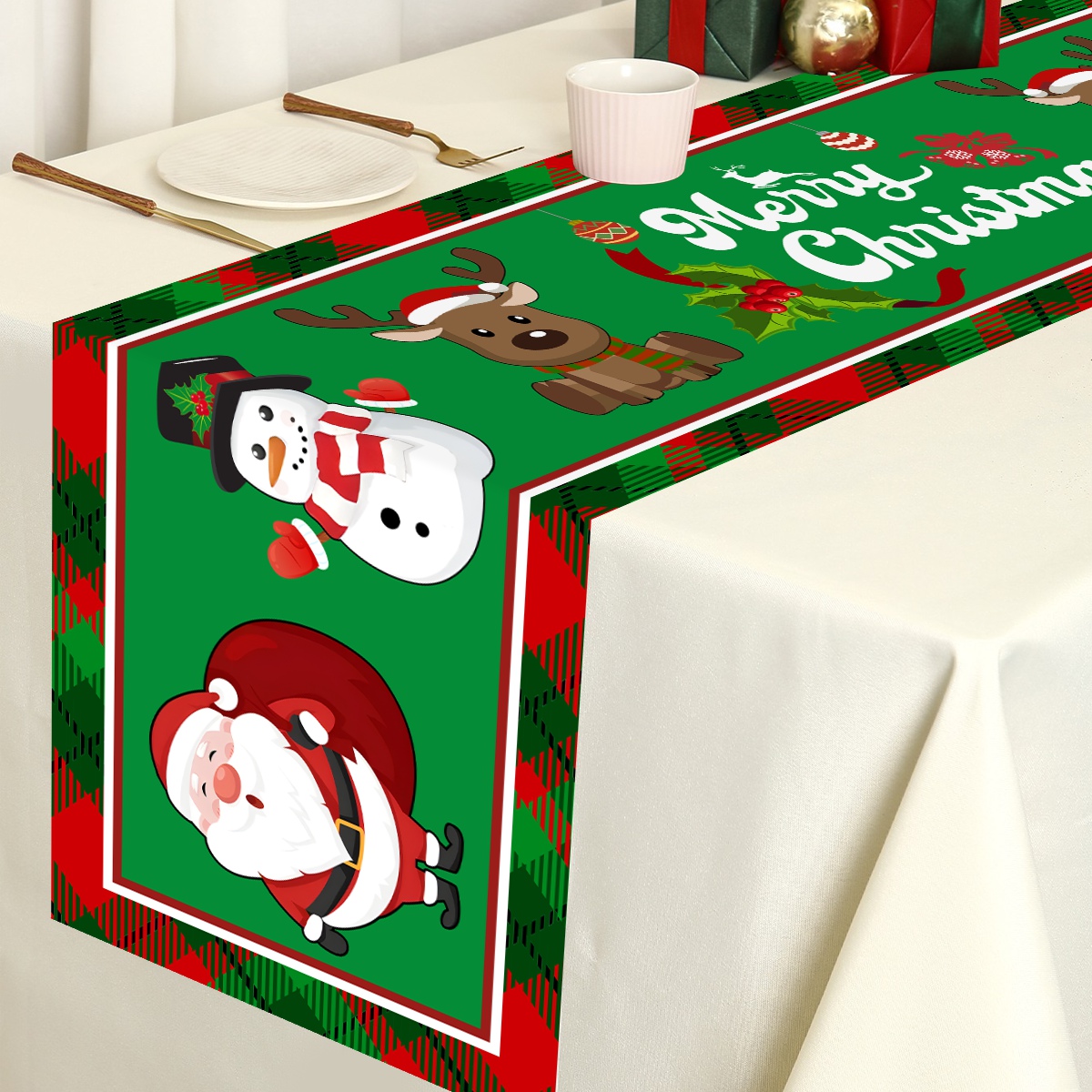 Christmas Santa Clause Polyest - Table Runner recension och pris