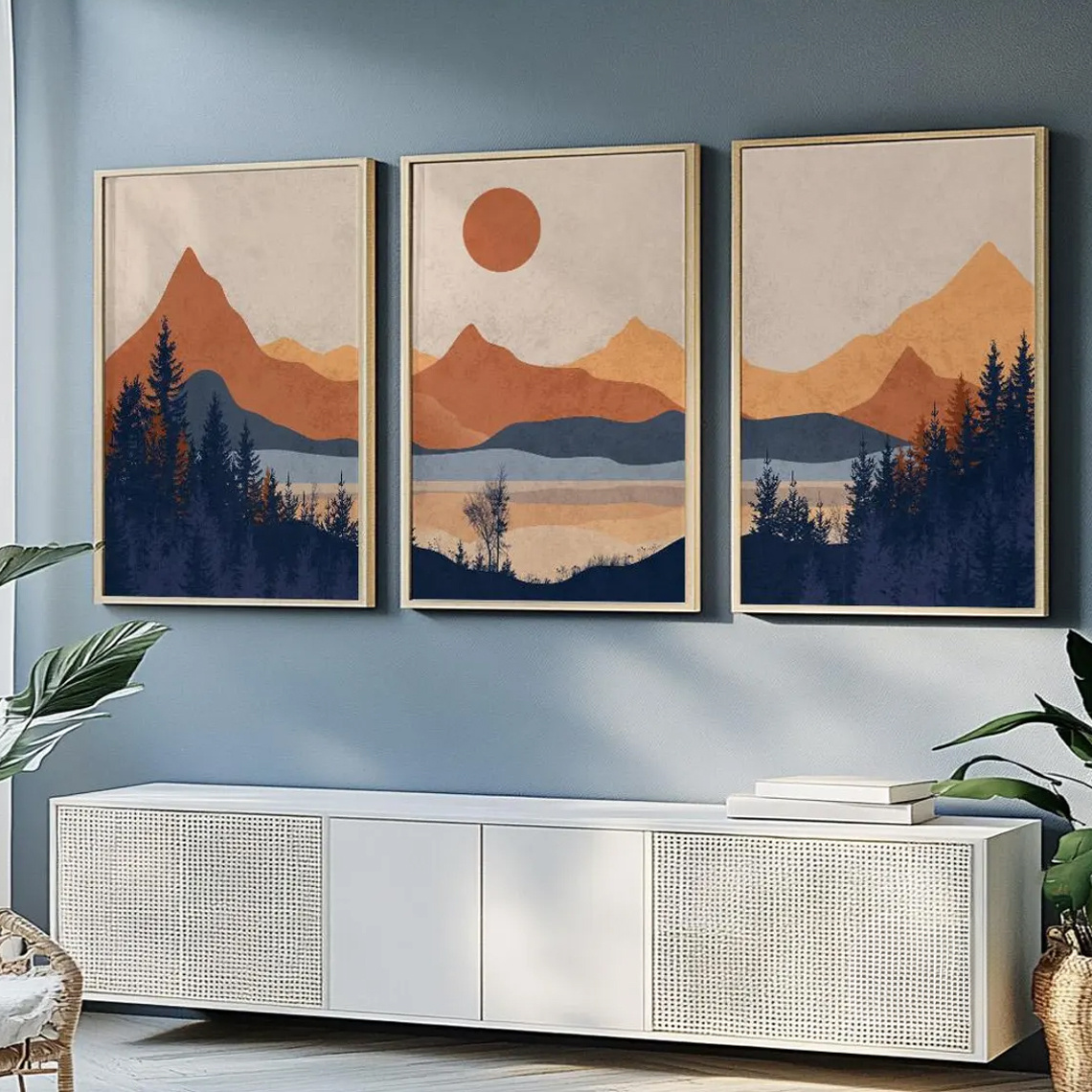 3pcs/Set frameless,Terracotta  - Abstract Canvas Set recension och pris