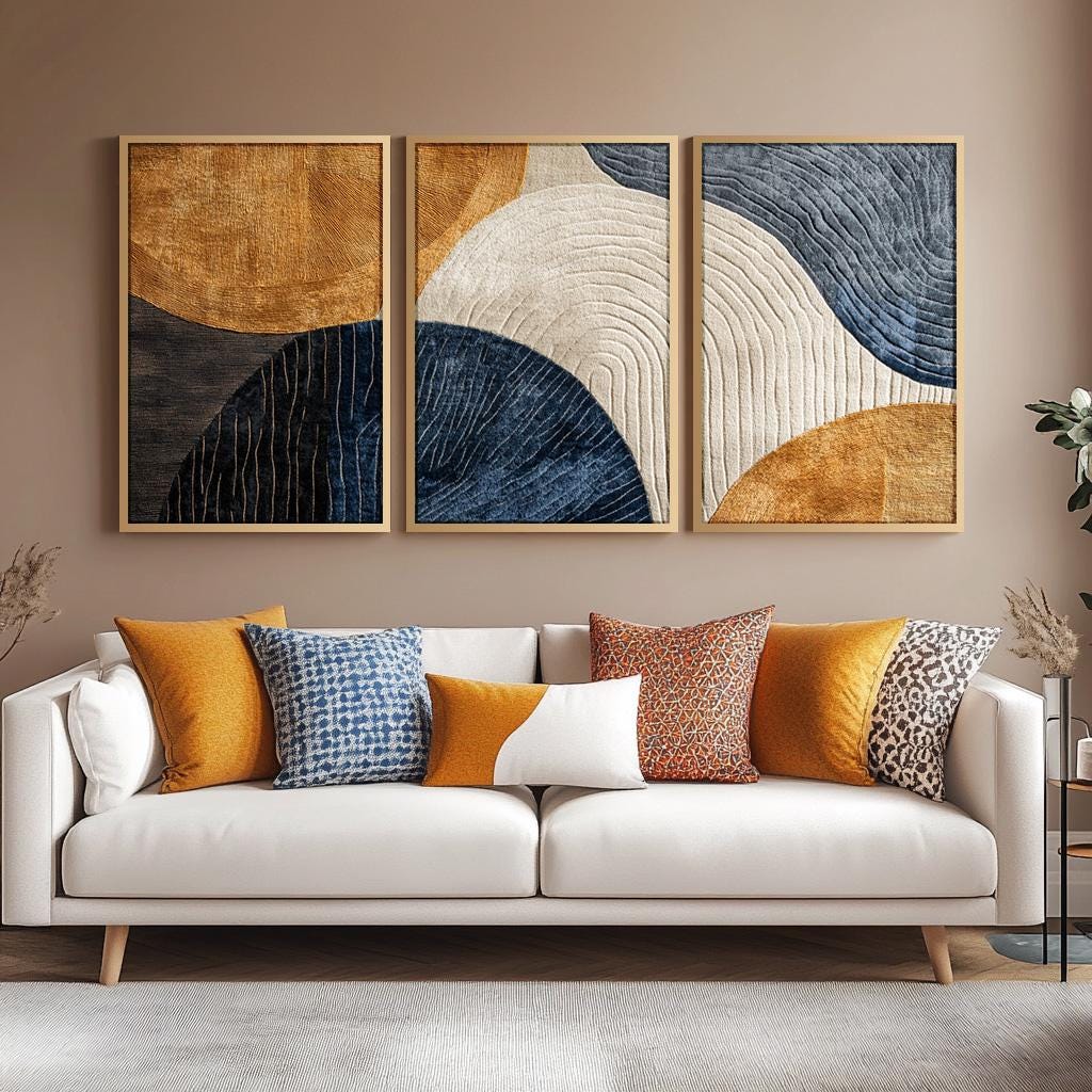 3pcs Frameless Canvas Painting - Abstract Canvas Set recension och pris