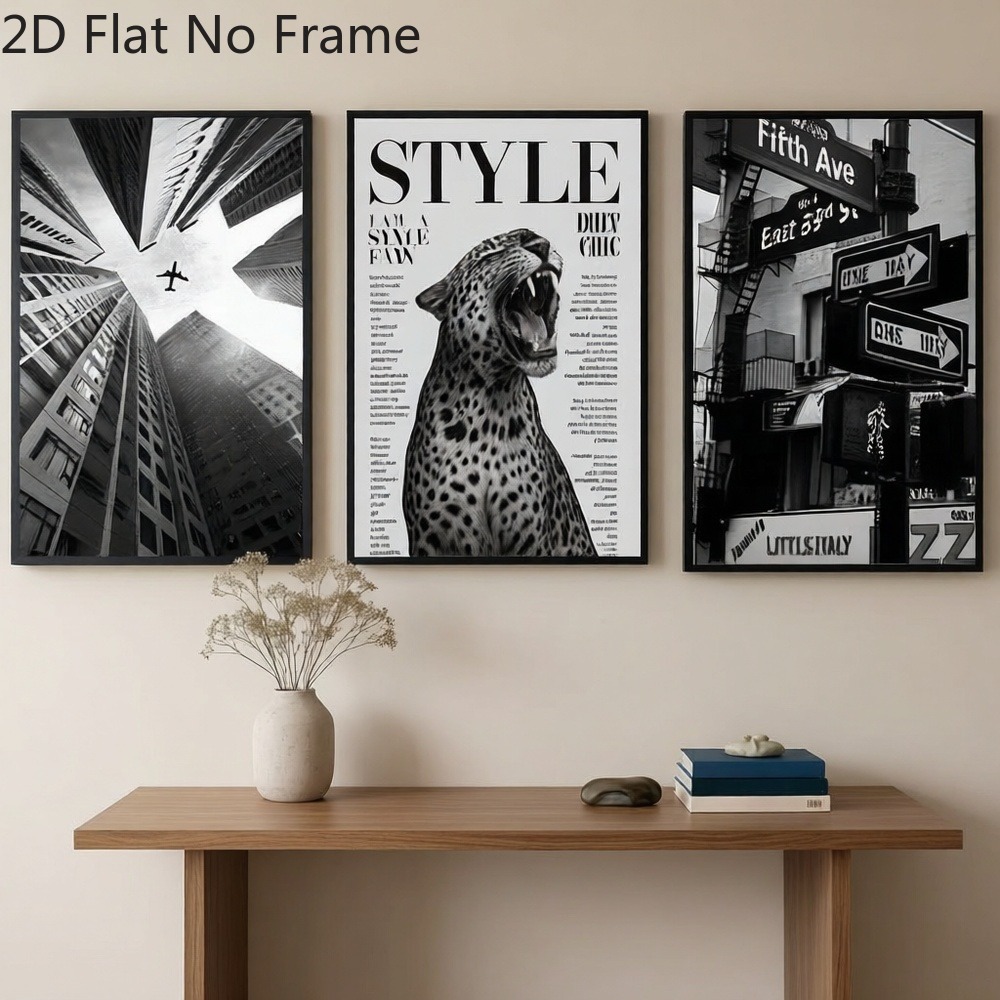 （NO Frame 3PCS）-2D Flat, 2D/FL - Abstract Canvas Set recension och pris