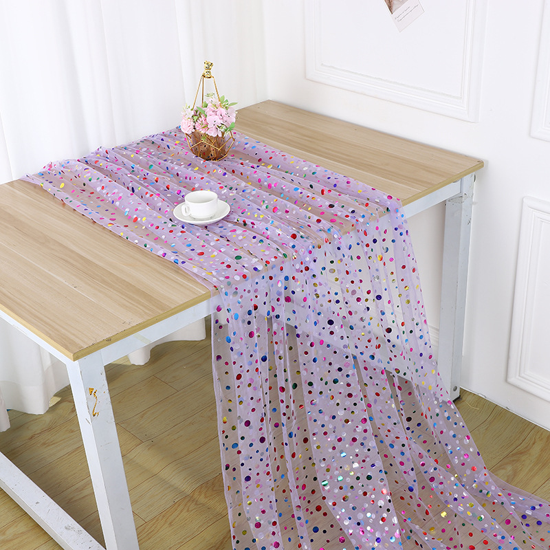 Colorful Polka Dot Gold Foil T - Table Runner recension och pris