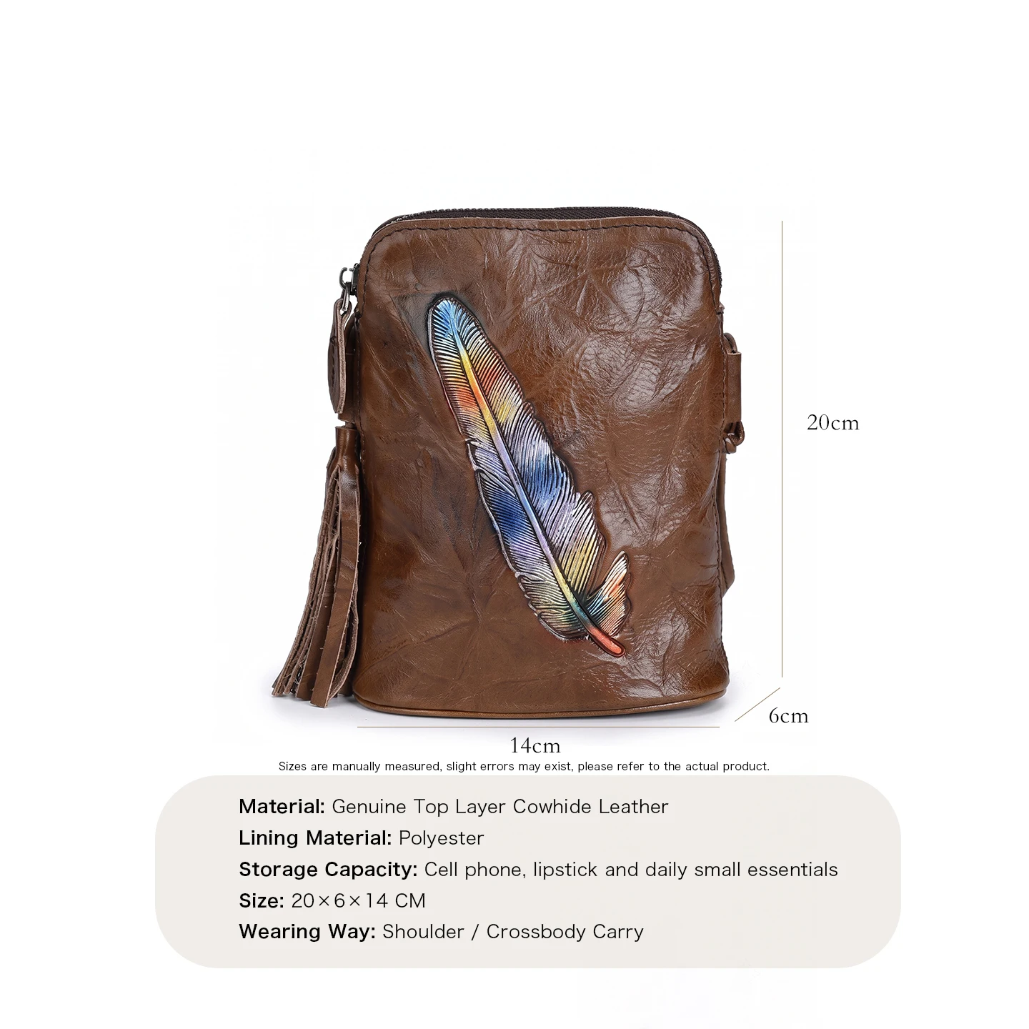 Women Mini Genuine Cowhide Cro - Interior Design High End recension och pris