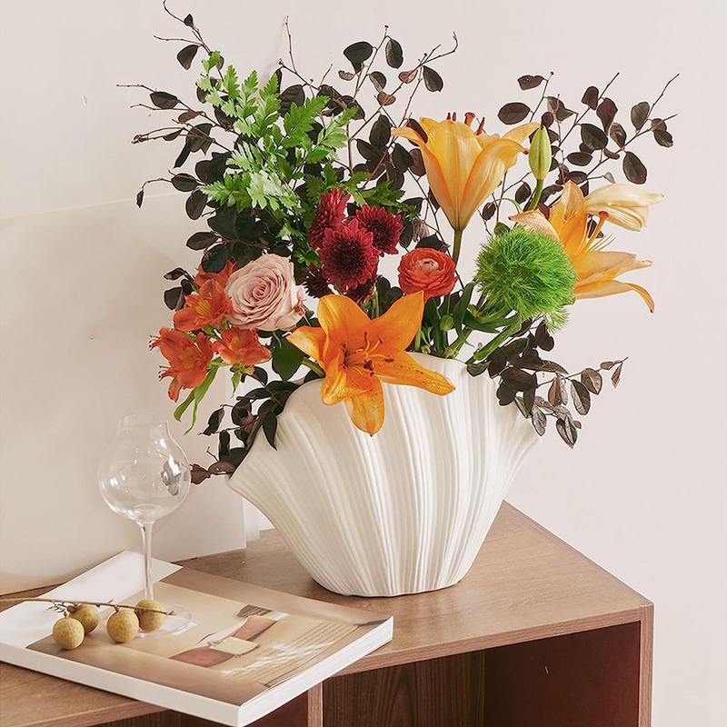 Nordic Style Shell Shaped Cera - Vase Decor recension och pris