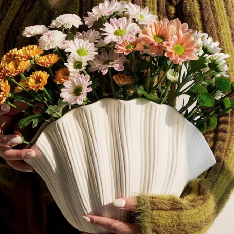 Nordic Style Shell Shaped Cera - Vase Decor recension och pris