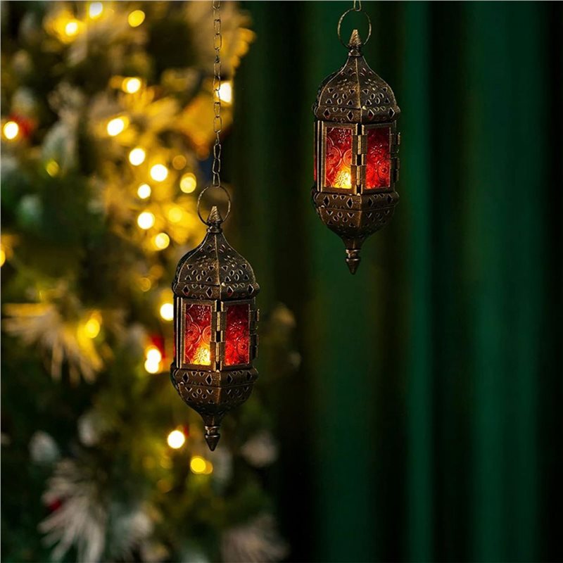 AB34-4 Pcs Hanging Hexagon Dec - Candle Holder Decor recension och pris