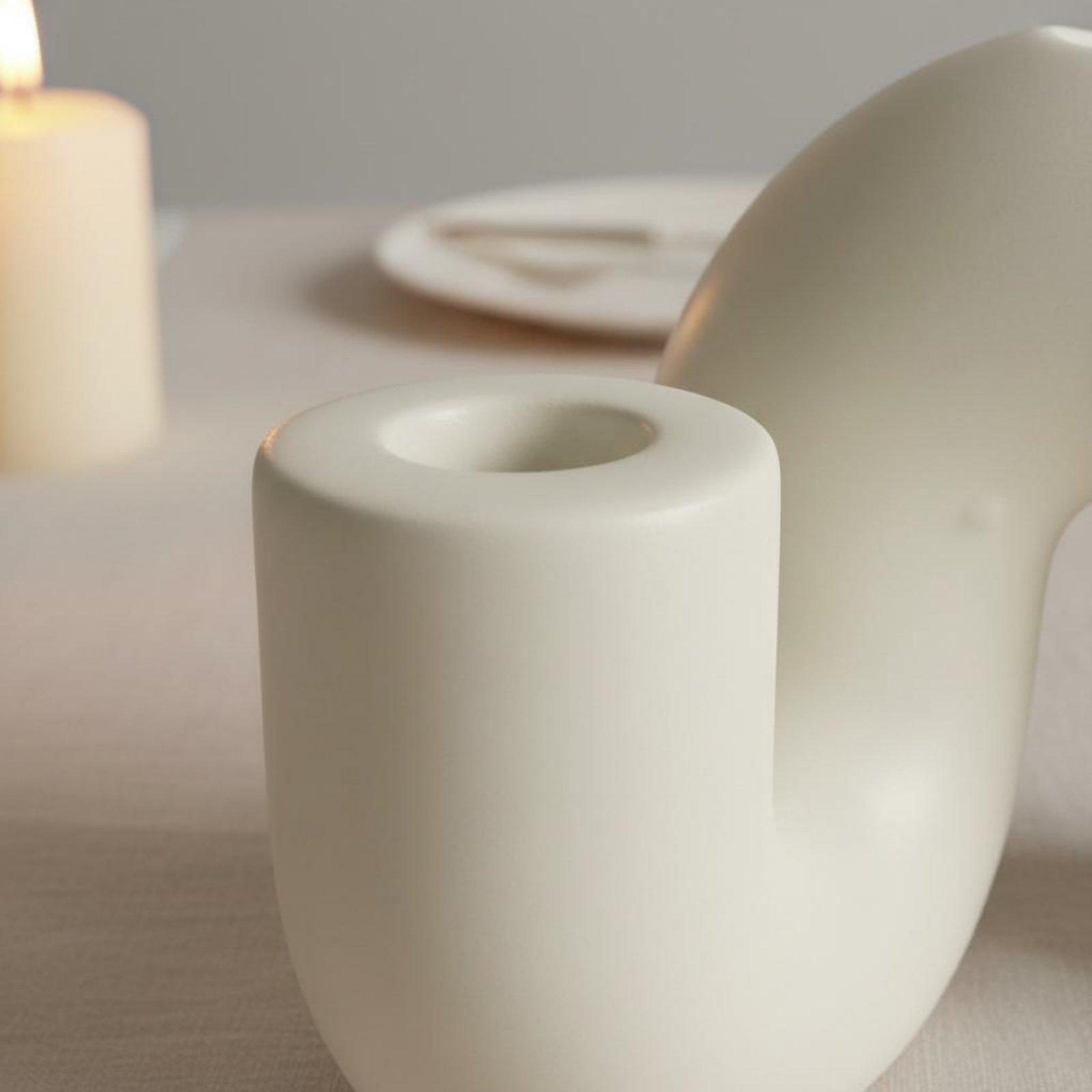 Wavy Ceramic Candle Holder Min - Candle Holder Decor recension och pris