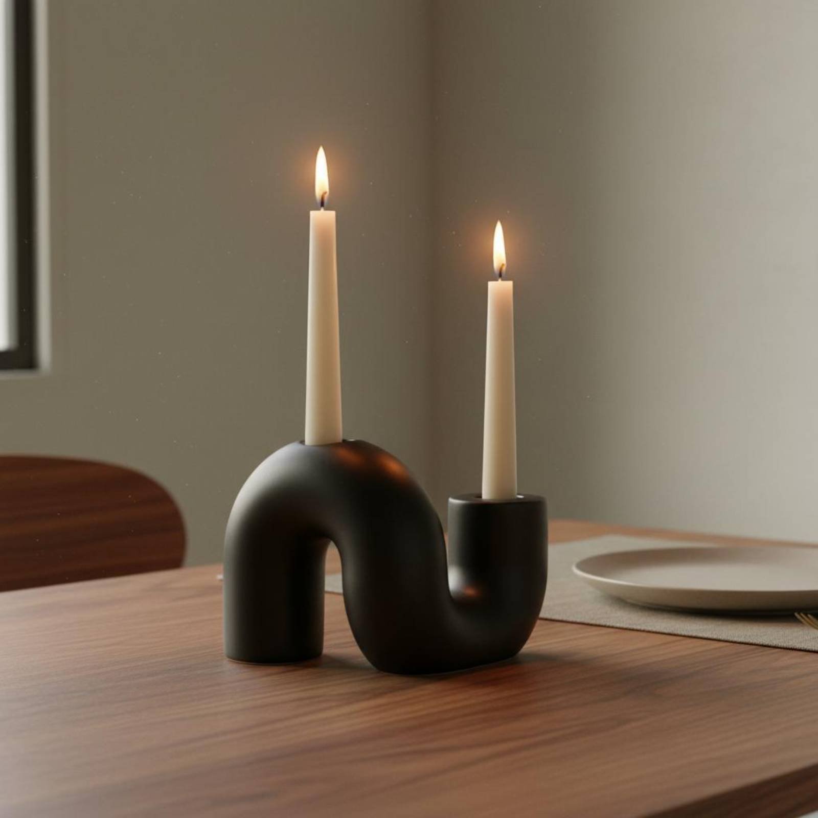 Wavy Ceramic Candle Holder Min - Candle Holder Decor recension och pris