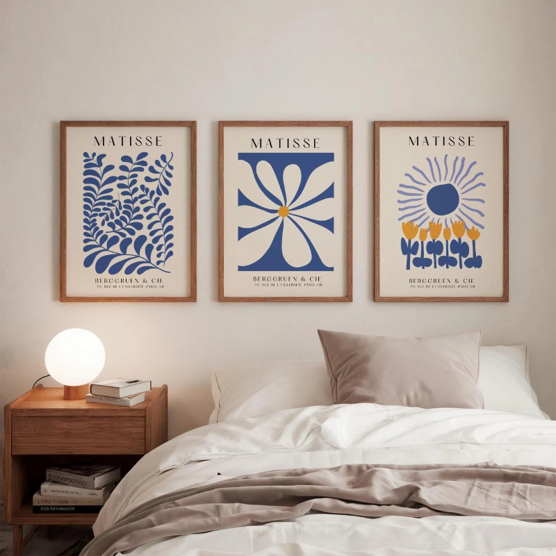 Blue Matisse Prints Set of 3 P - Abstract Canvas Set recension och pris