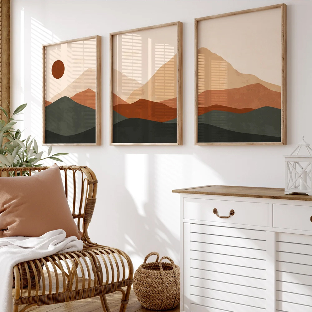 3pcs/set Bohemian Abstract Sun - Abstract Canvas Set recension och pris