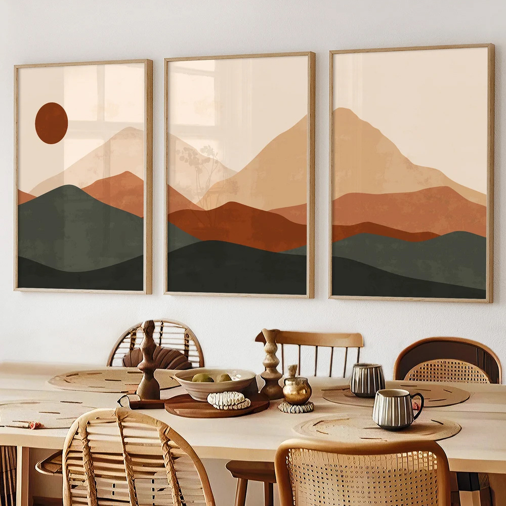 3pcs/set Bohemian Abstract Sun - Abstract Canvas Set recension och pris
