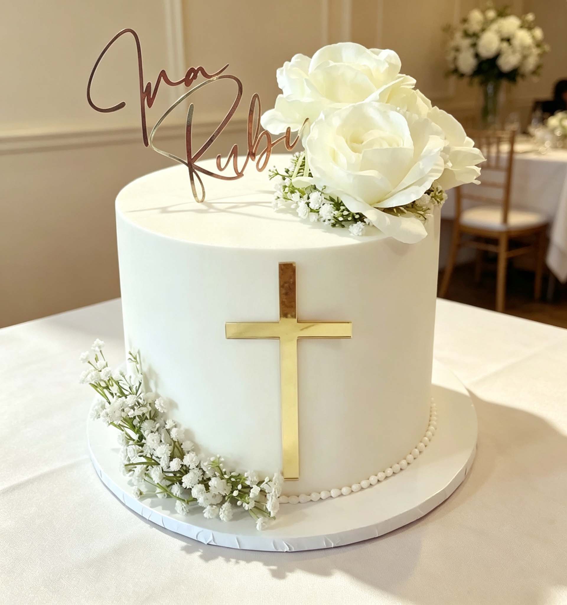 Personalized Cross & Name Cake - Decorative Mirror recension och pris