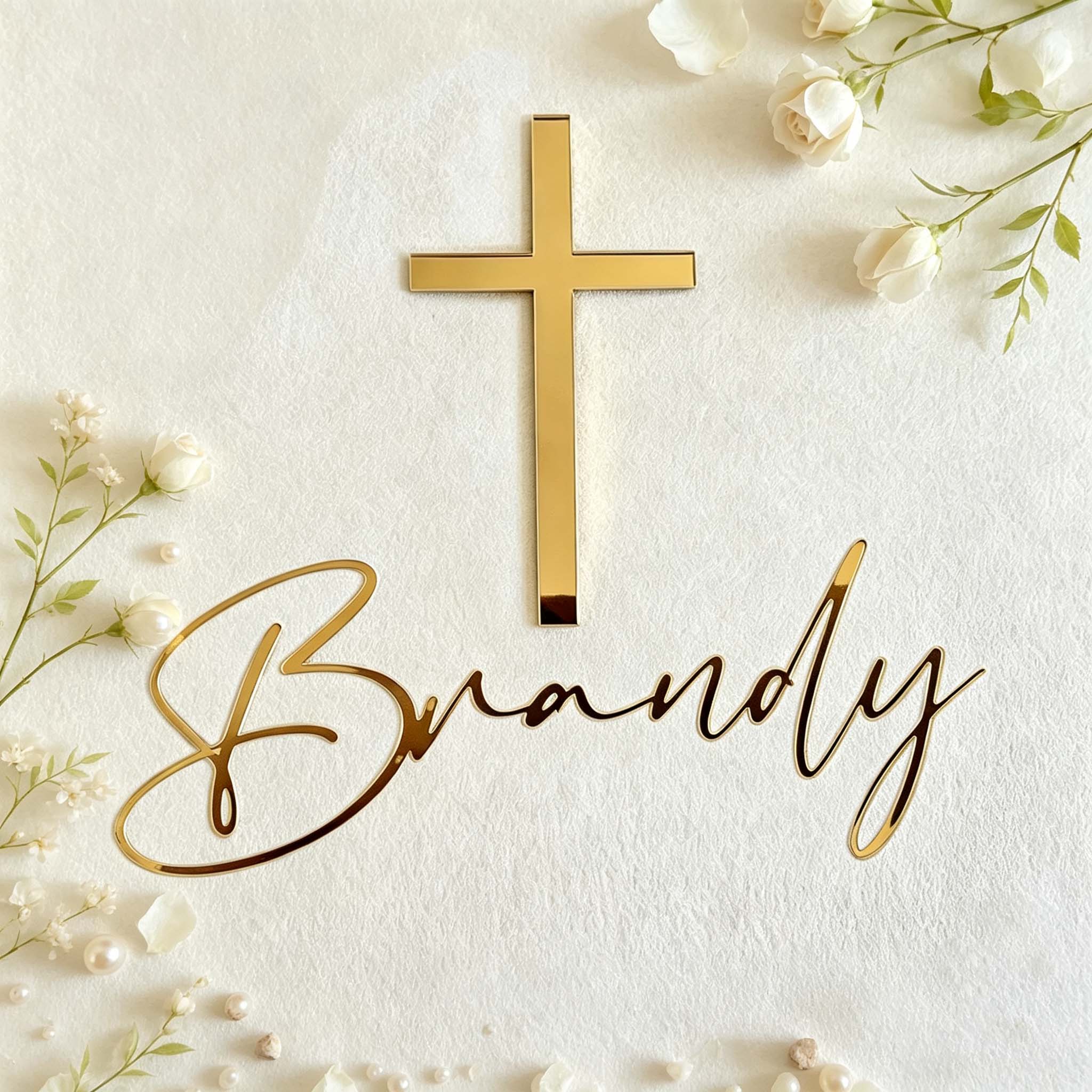 Personalized Cross & Name Cake - Decorative Mirror recension och pris