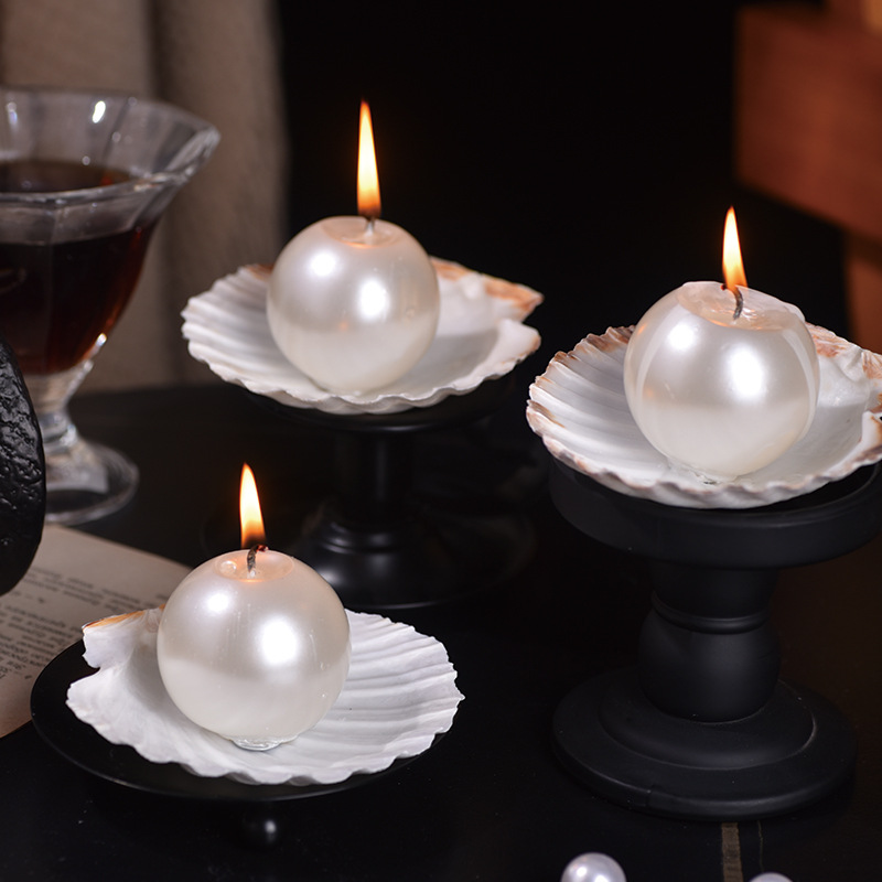 Elegant Pearl Ball Candles wit - Candle Holder Decor recension och pris