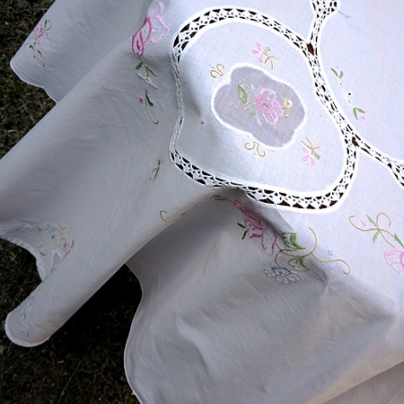 Pure cotton small machine embr - Table Runner recension och pris