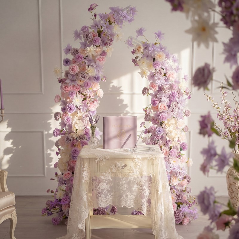 5D Uflower Purple Pink Lilies  - Table Runner recension och pris