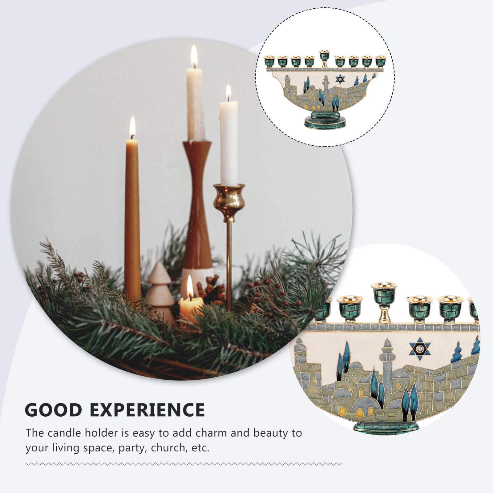 Jerusalem Menorah Hanukkah Can - Candle Holder Decor recension och pris