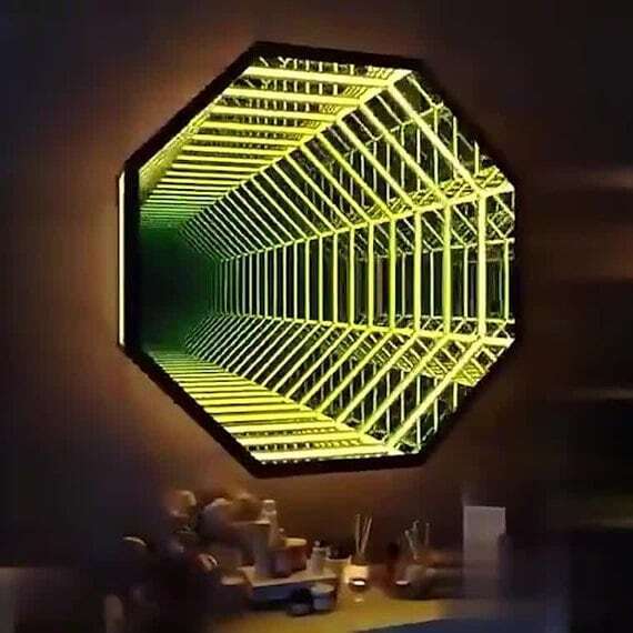 Octagon 3D Infinity Mirror Lig - Decorative Mirror recension och pris